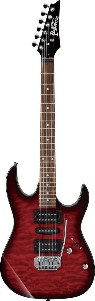 Ibanez GRX70QA TRB GIO Guitarra Eléctrica Transaparent Red Burst