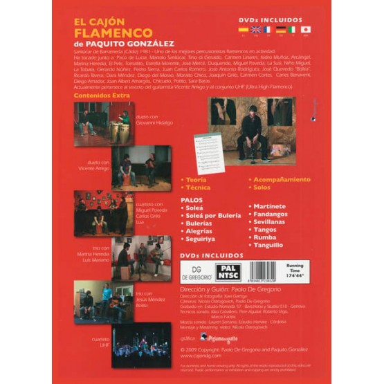 DE GREGORIO EL CAJON FLAMENCO BOOK + DVD TUTORIAL CAJON FLAMENCO