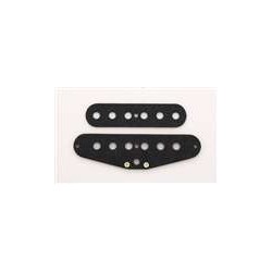 ALL PARTS PU6930023 PICKUP FLAT SET FOR STRAT, BLACK, 2 PIECES TOP & BOTTOM.