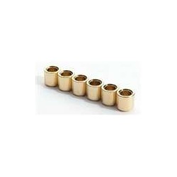 ALL PARTS AP0187002 STRING FERRULES (6 PIECES) FOR GUITAR GOLD NO LIP 3/8