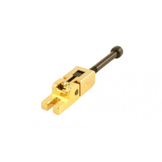 ALL PARTS BP0691002 LOW SADDLE FOR LOCKING TREMOLO GOLD WITH SCREW AND BLOCK FOR E STRINGS