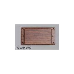 ALL PARTS PC03040W0 WALNUT HUMBUCKING PICKUP COVER WITH NO HOLES WITH WALNUT RING
