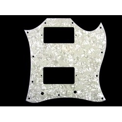 ALL PARTS PG9803055 PICK GUARD FOR SG FULL FACE 3-PLY WHITE PEARLOID