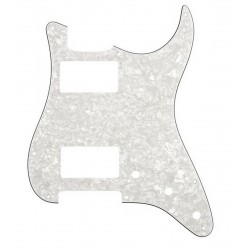 ALL PARTS PG9595055 PICK GUARD 2 HUMBUCKERS FOR STRAT WHITE PEARLOID 3-PLY