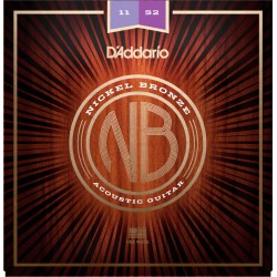 DADDARIO NB1152 NICKEL BRONZE JUEGO CUERDAS GUITARRA ACUSTICA CUSTOM LIGHT 011-052