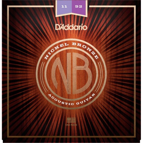 D'ADDARIO NB1152 NICKEL BRONZE JUEGO CUERDAS GUITARRA ACUSTICA CUSTOM LIGHT