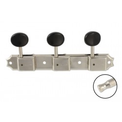 ALL PARTS TK0704001 VINTAGE DELUXE STYLE 3 X 3 ON A STRIP BLACK PLASTIC BUTTONS