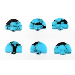 ALL PARTS TK7724077 RECONSTITUTED TURQUOISE STONE LARGE BUTTON SET (6 PIECES) FOR GROVER