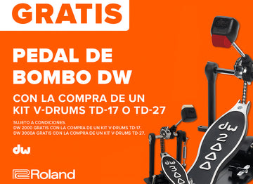 PEDAL DW GRATIS CON LAS BATERÍAS ROLAND TD17KV2 Y TD27KV2