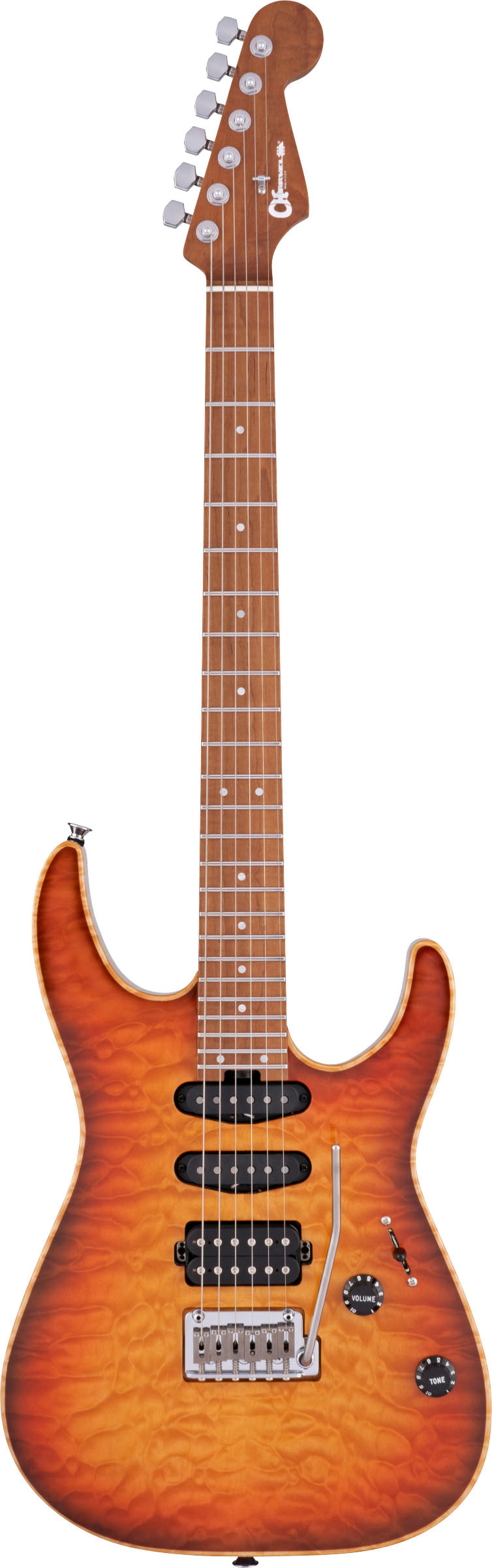 Charvel USA Select DK24 HSS 2PT cm QM CMN Guitarra Eléctrica Autumn Glow 1