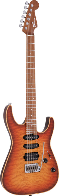 Charvel USA Select DK24 HSS 2PT cm QM CMN Guitarra Eléctrica Autumn Glow 2