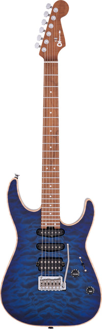 Charvel USA Select DK24 HSS 2PT cm QM CMN Guitarra Eléctrica Blue Burst 1