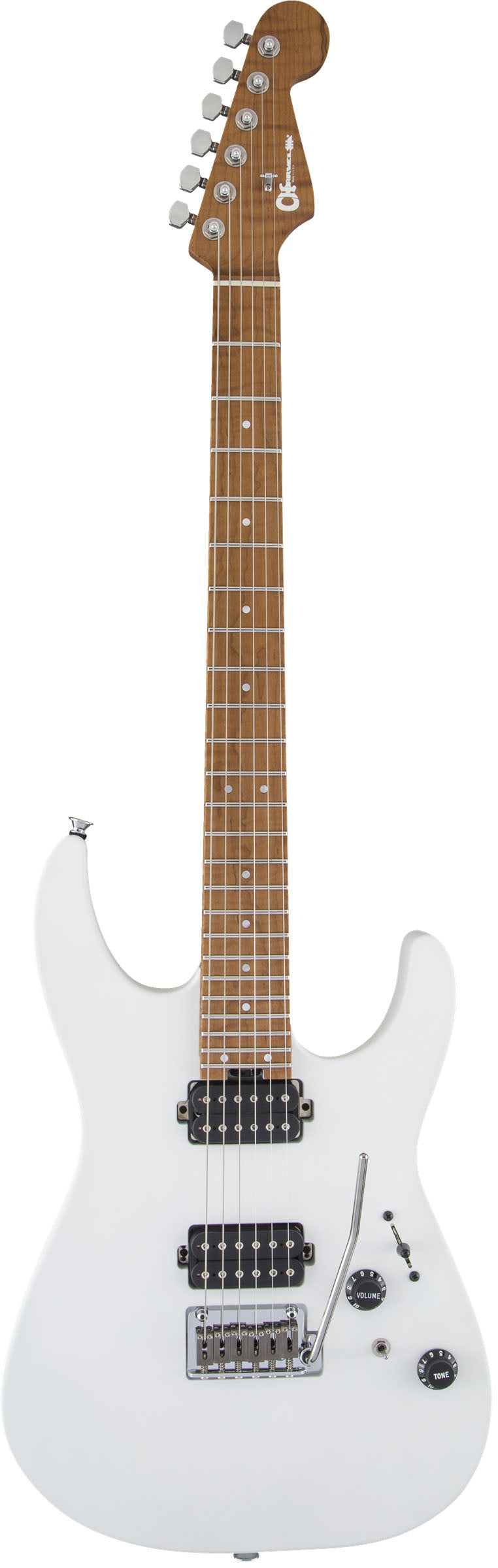 Charvel USA Select DK24 HH 2PT cm CFMN Guitarra Eléctrica Satin White 1