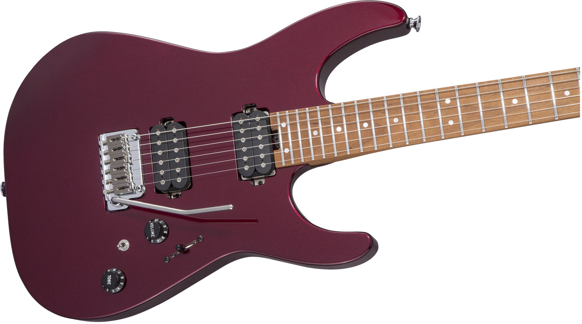 Charvel USA Select DK24 HH 2PT cm CFMN Guitarra Eléctrica Oxblood 5