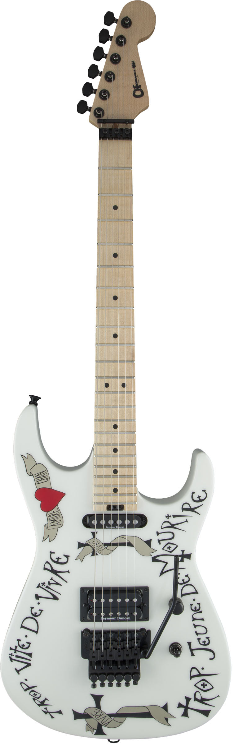 Charvel Warren Demartini USA Signature Frenchie MN Guitarra Eléctrica Snow White 1