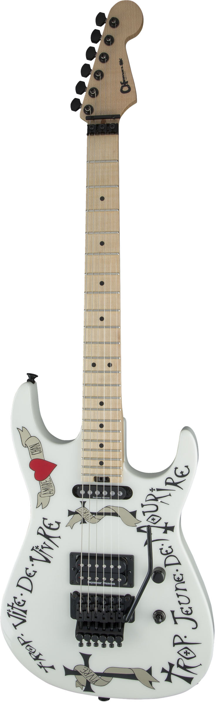 Charvel Warren Demartini USA Signature Frenchie MN Guitarra Eléctrica Snow White 3