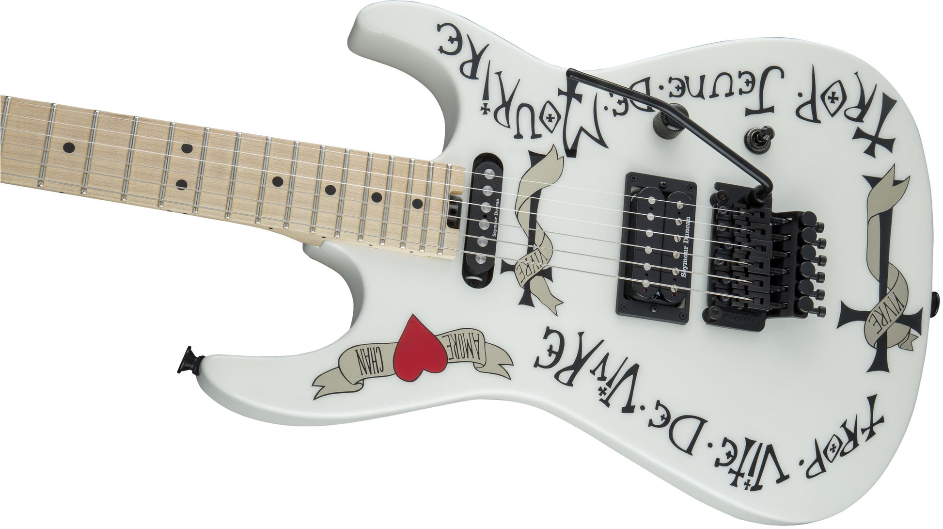 Charvel Warren Demartini USA Signature Frenchie MN Guitarra Eléctrica Snow White 7