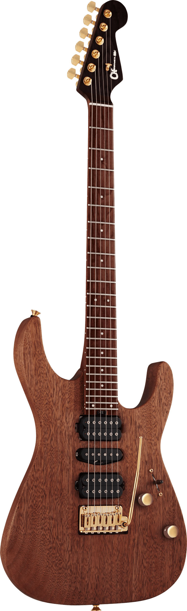 Charvel MJ DK24 HSH 2PT E Mahogany with Figured Walnut Streaked EB Guitarra Eléctrica Natural 2