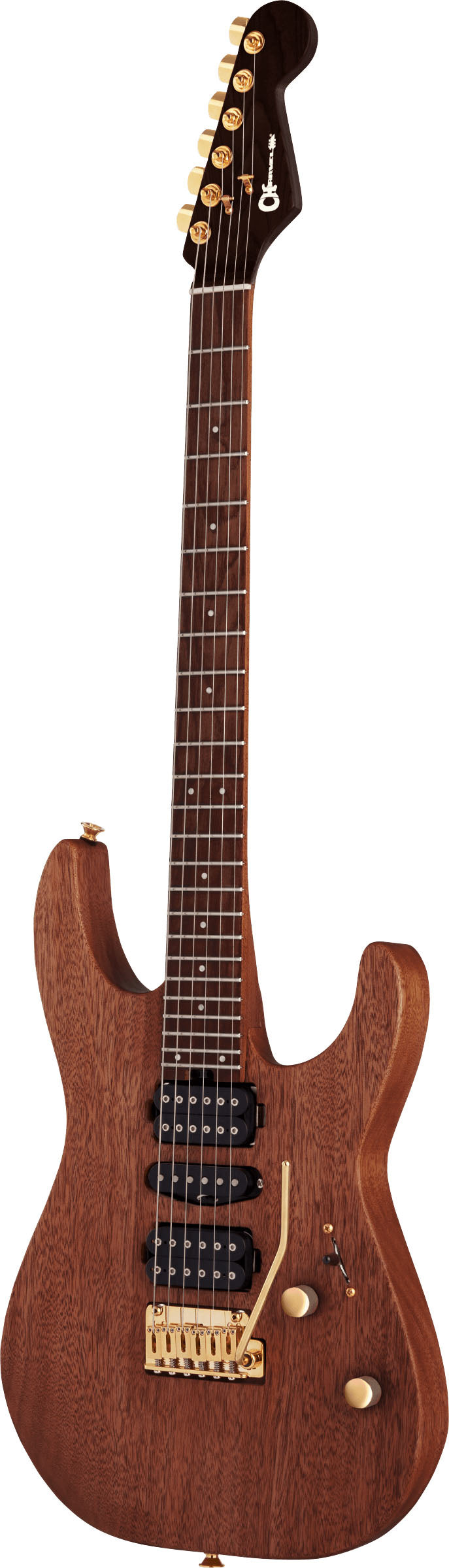 Charvel MJ DK24 HSH 2PT E Mahogany with Figured Walnut Streaked EB Guitarra Eléctrica Natural 3