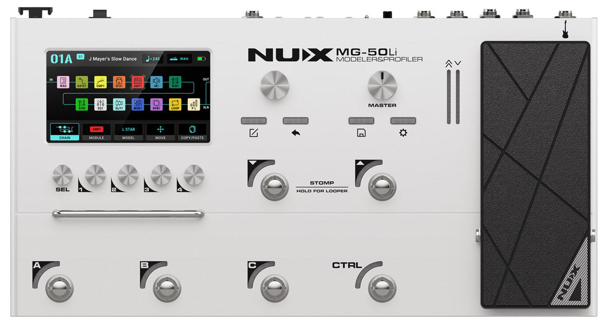 NUX MG50LI W Pedalera Multiefectos Blanca 1