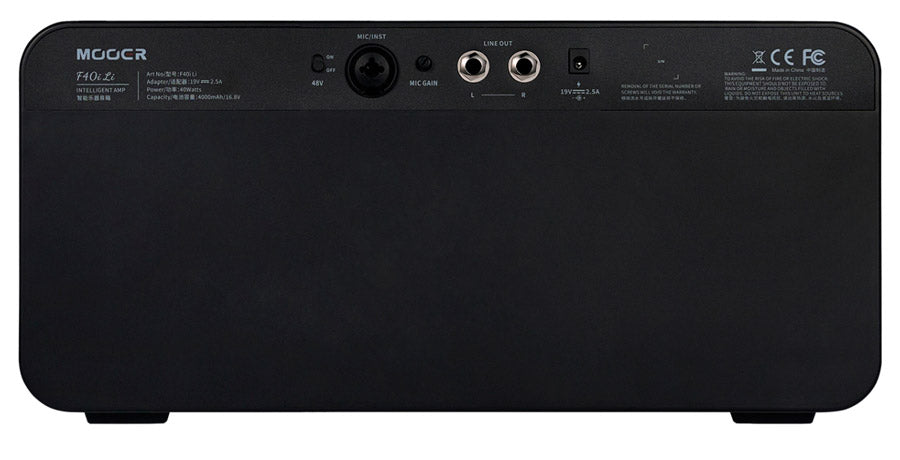 Mooer F40I LI BLK Amplificador Guitarra con Batería Negro 4