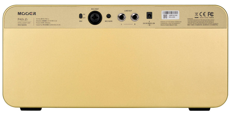 Mooer F40I LI GD Amplificador Guitarra con Batería Dorado 4