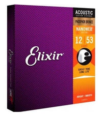 Elixir 16052 Nanoweb Phospor Bronze Light Juego Cuerdas Acústica 012-053 3