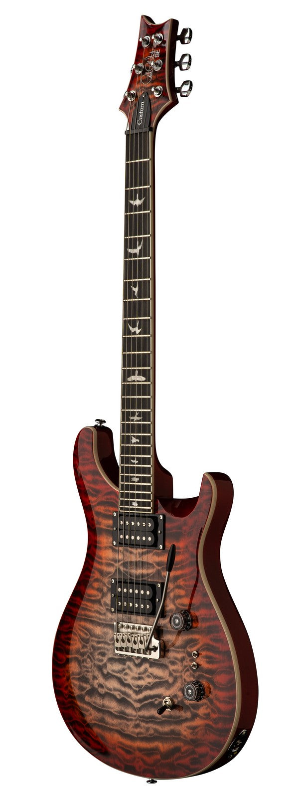 PRS SE Custom 24-08 Quilt CCB Guitarra Eléctrica Charcoal Cherry Burst 3