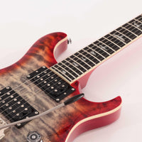 PRS SE Custom 24-08 Quilt CCB Guitarra Eléctrica Charcoal Cherry Burst 6