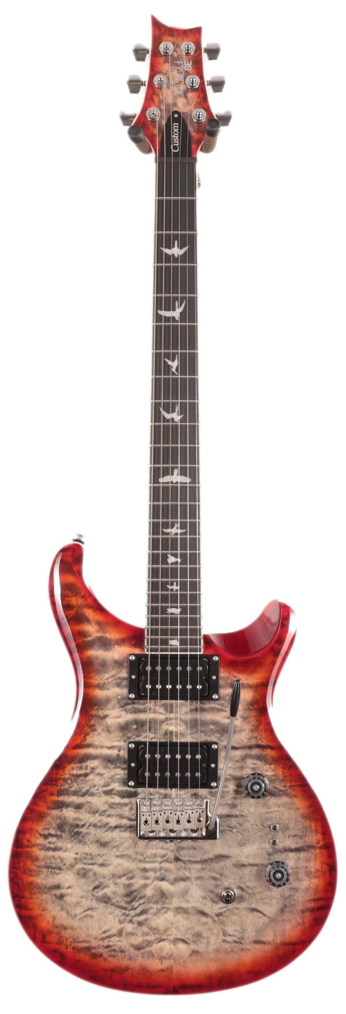 PRS SE Custom 24-08 Quilt CCB Guitarra Eléctrica Charcoal Cherry Burst 1