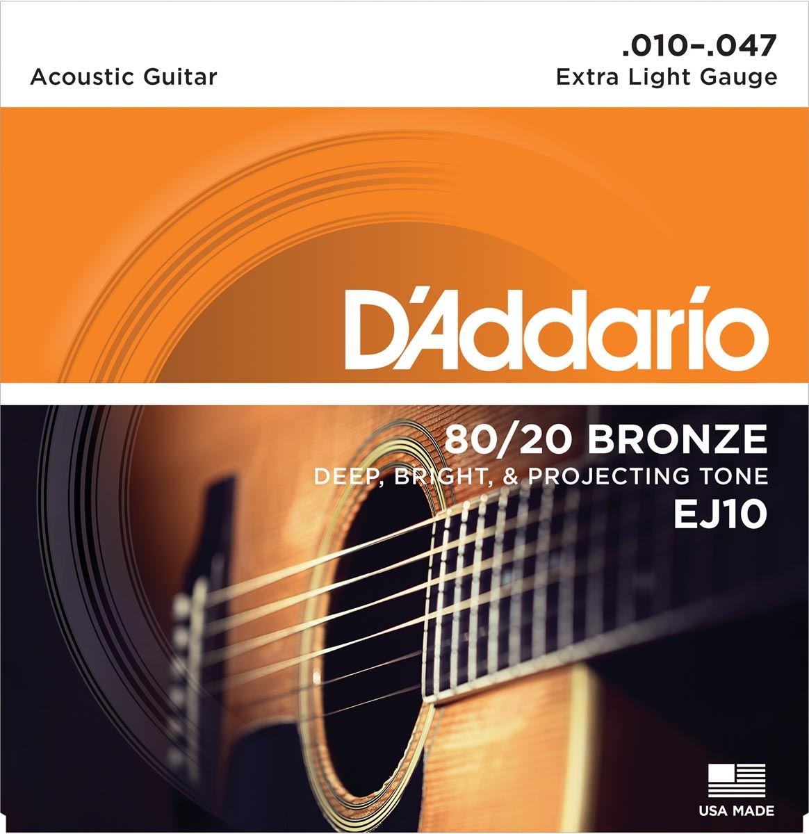 Daddario EJ10 Juego Cuerdas Guitarra Acústica 010-047 1