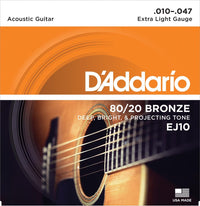 Daddario EJ10 Juego Cuerdas Guitarra Acústica 010-047 1