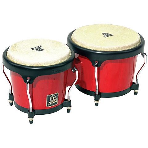 Latin Percussion LPA601RW Bongos Red Wood 1