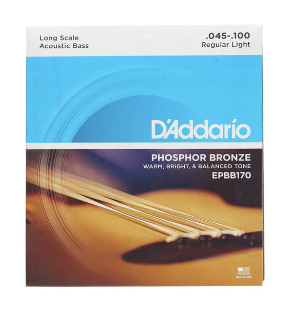 Daddario EPBB170 Phosphor Bronze Juego Cuerdas Bajo Acústico 045-100 1