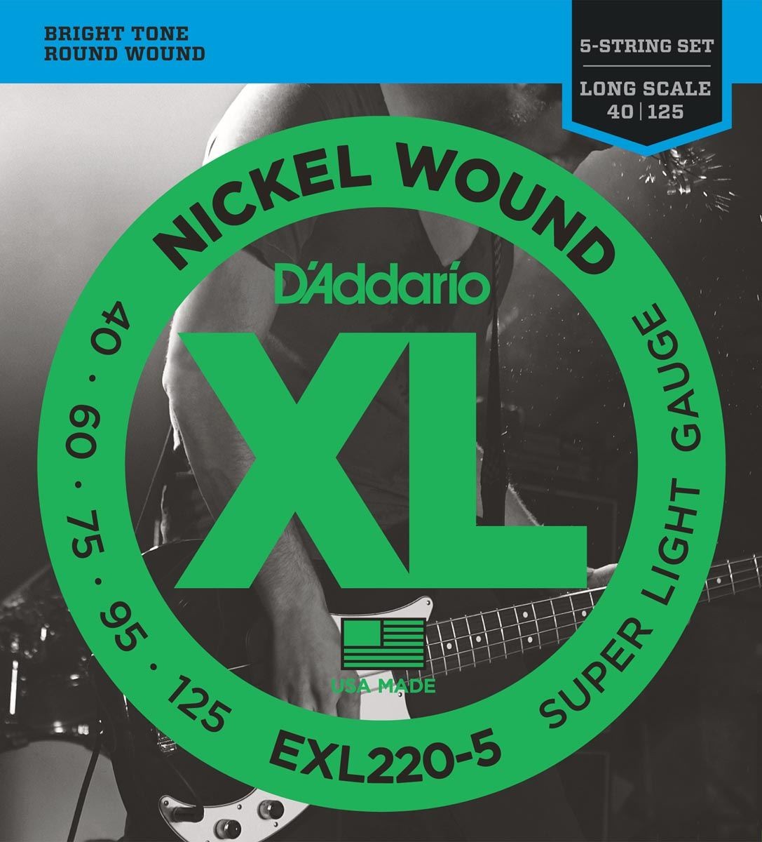 Daddario EXL2205 Juego 5 Cuerdas Bajo 040-125 1