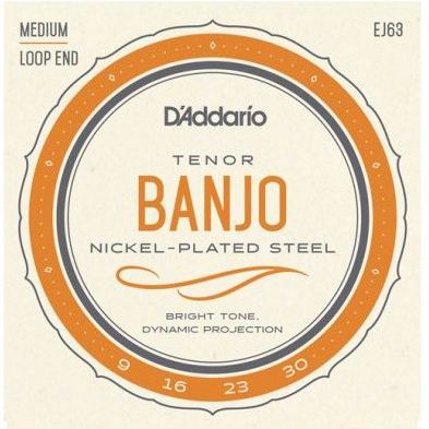 Daddario EJ63 Juego 4 Cuerdas Banjo Tenor Nickel 1