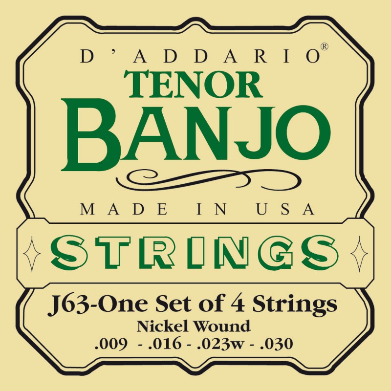 Daddario EJ63 Juego 4 Cuerdas Banjo Tenor Nickel 2