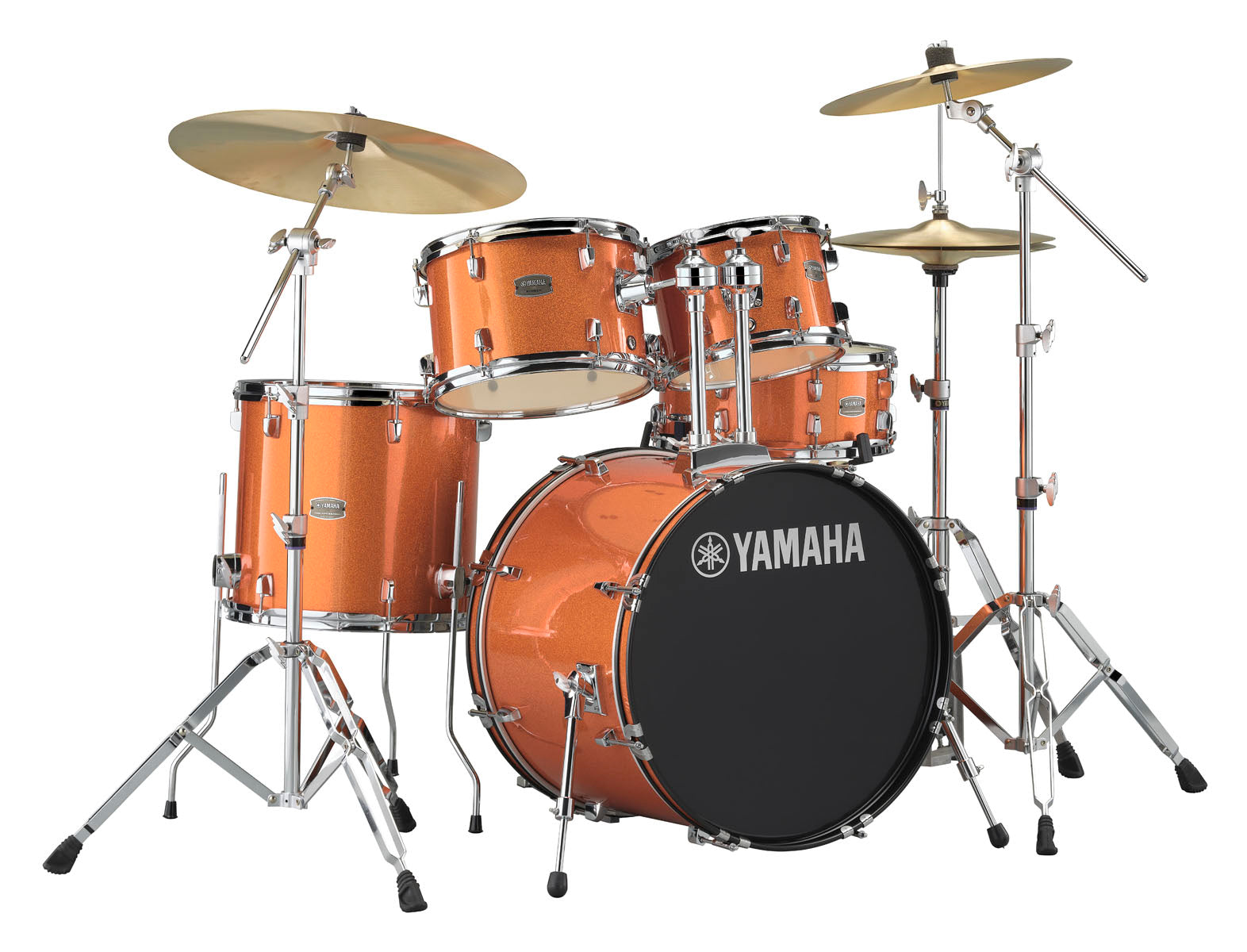 Yamaha RDP0F5 ORG CPset Rydeen Batería Acústica con Herrajes y Platos Orange Glitter 1