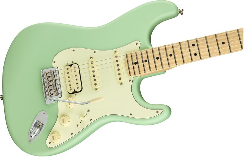 Fender American Performer Stratocaster HSS MN Guitarra Eléctrica Satin Surf Green 4