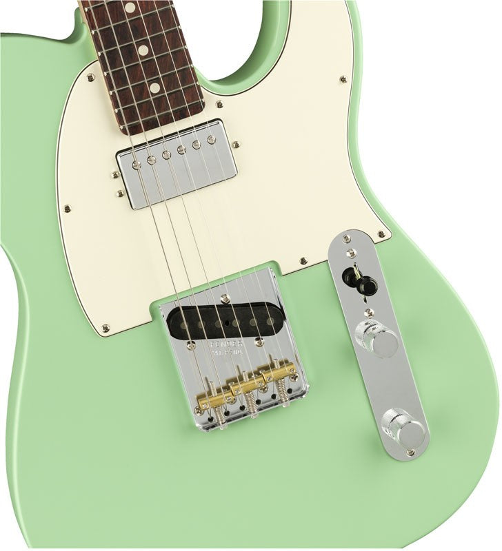 Fender American Performer Telecaster HUM RW Guitarra Eléctrica Satin Surf Green 4