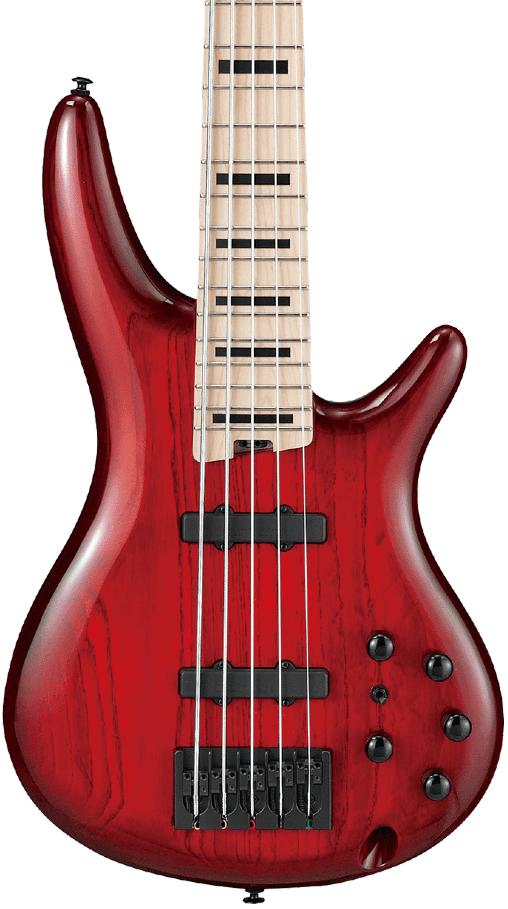 Ibanez ANB205 TWB Adam Nitti Signature Bajo Eléctrico 5 Cuerdas Transparent Wine Red Burst 2