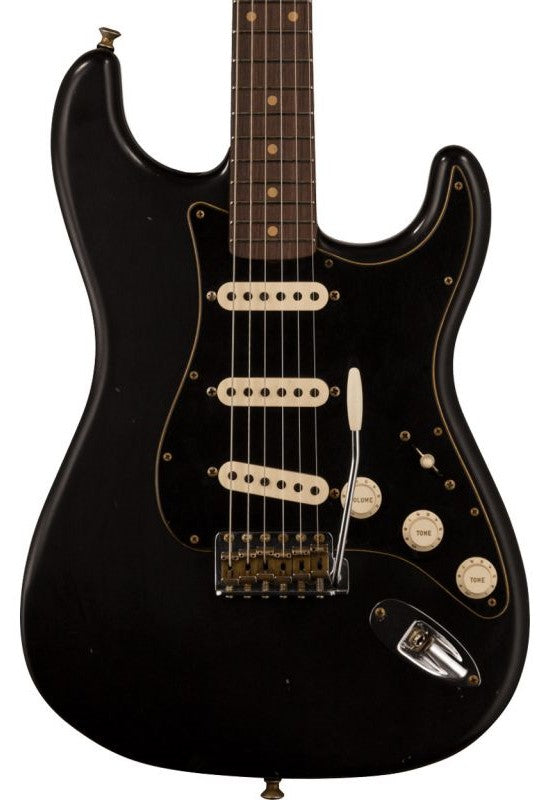 Fender Postmodern Journeyman Relic Stratocaster RW Guitarra Eléctrica Aged Black. 2