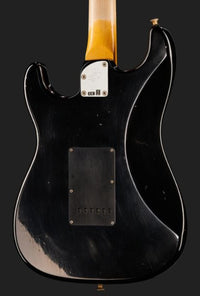 Fender Postmodern Journeyman Relic Stratocaster RW Guitarra Eléctrica Aged Black. 6