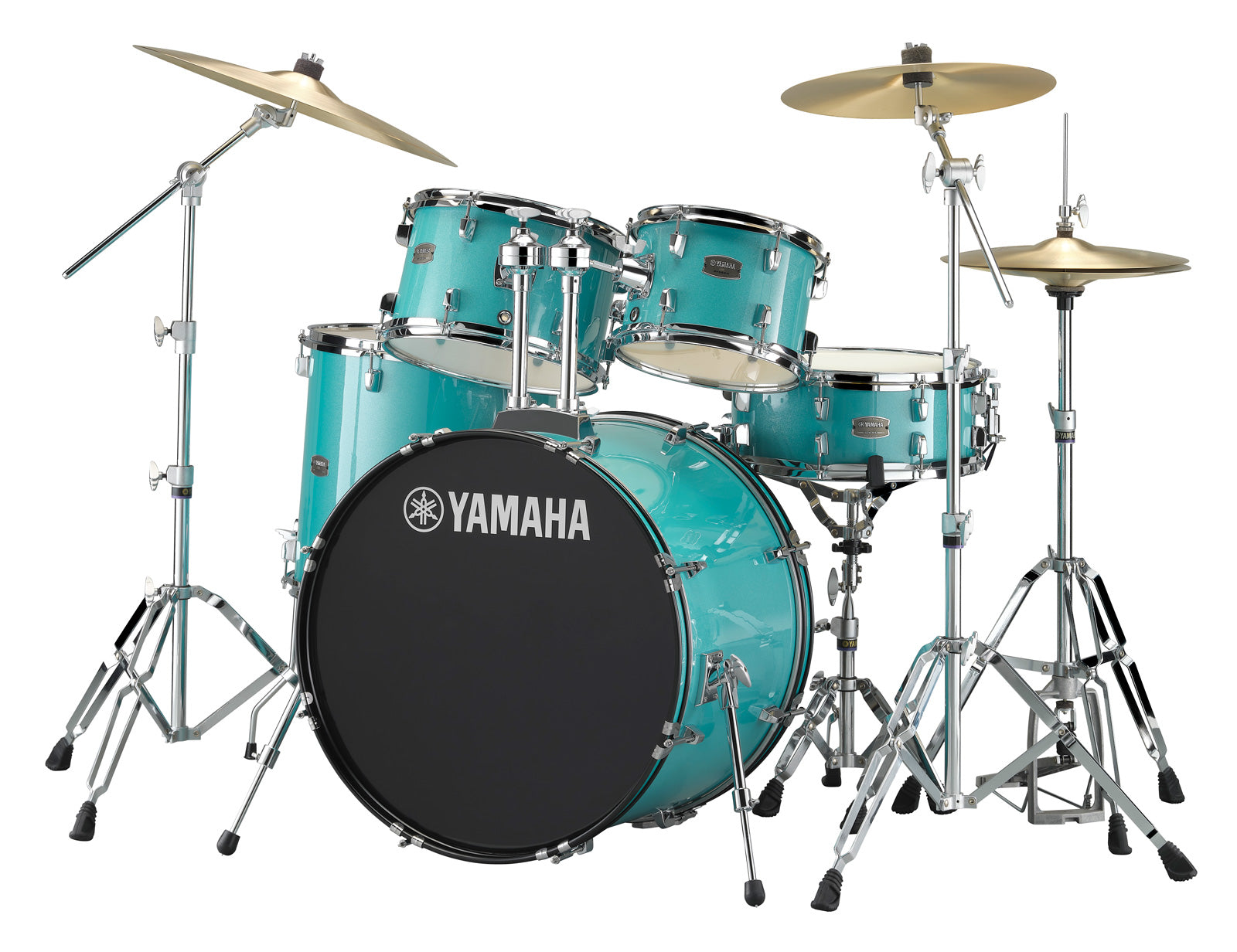 Yamaha RDP2F5 TQG CPset Rydeen Batería Acústica con Herrajes y Platos Turquoise Glitter 1