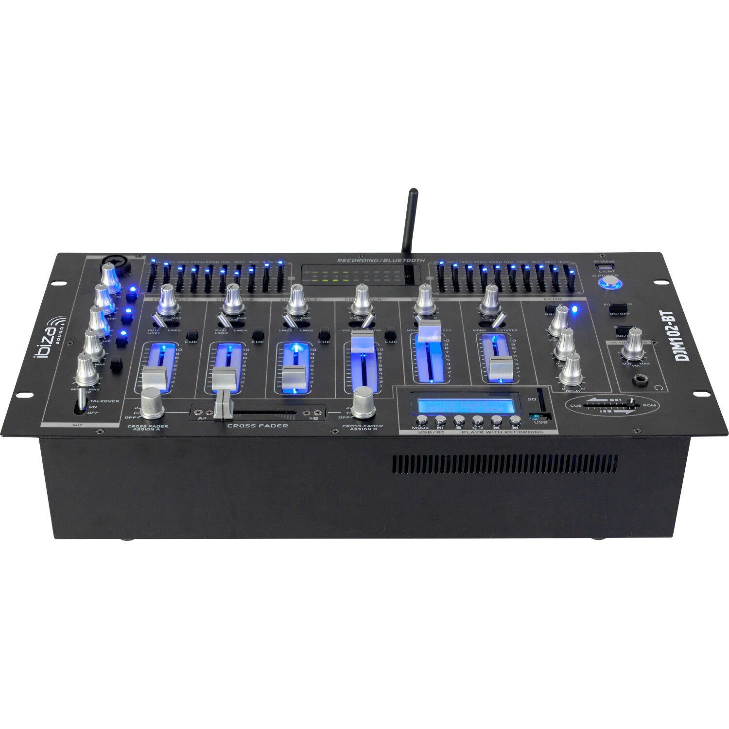 Ibiza Sound DJM102-BT Mesa de Mezclas 12 Entradas con Bluetooth 3