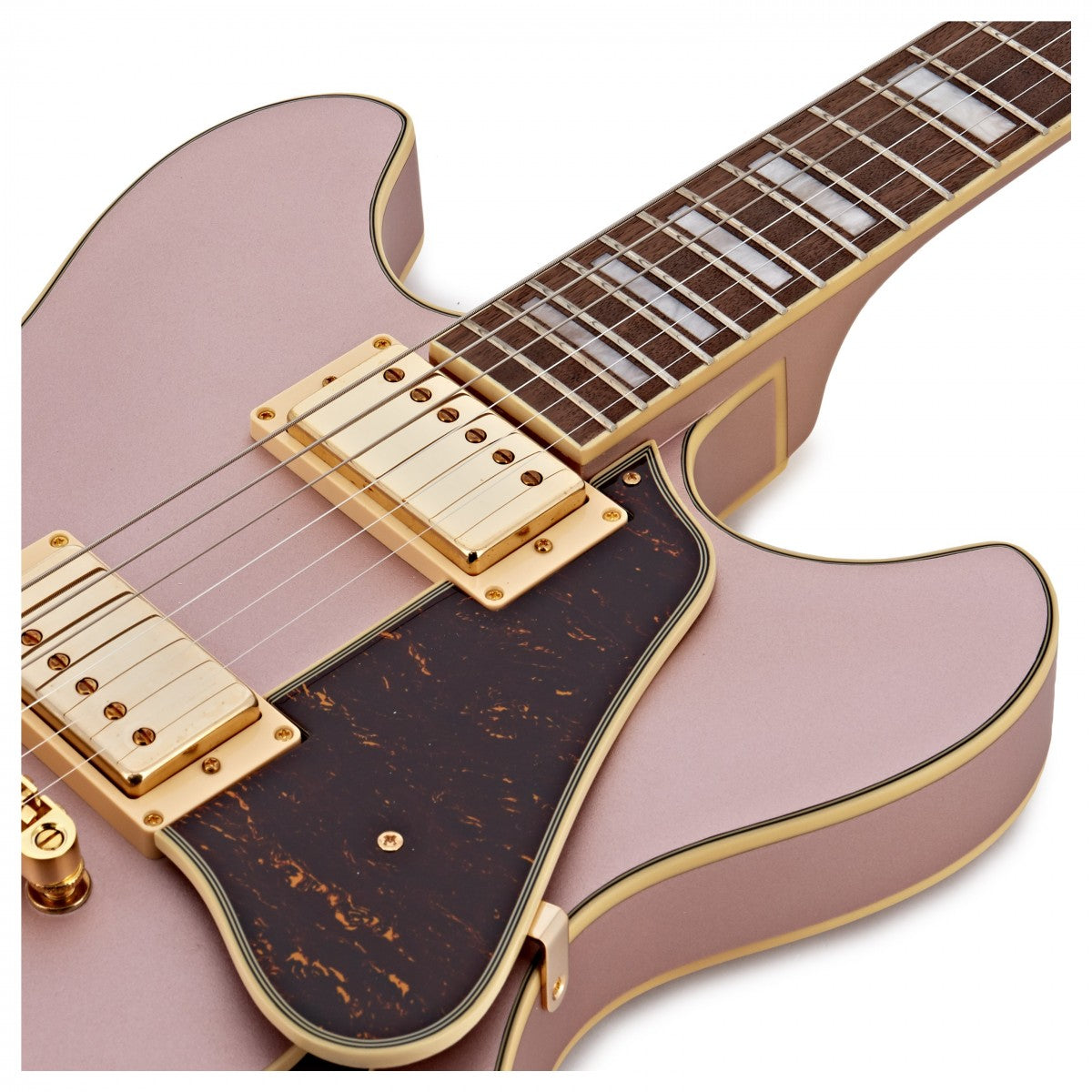 Ibanez AS73G RGF Guitarra Eléctrica Rose Gold Metallic Flat 6