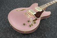 Ibanez AS73G RGF Guitarra Eléctrica Rose Gold Metallic Flat 12