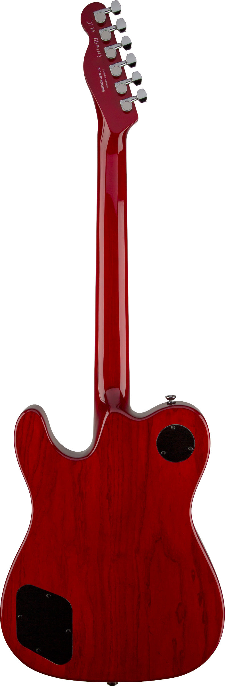 Fender JA90 Jim Adkins Telecaster Thinline IL Guitarra Eléctrica Crimson Red Transparent 2