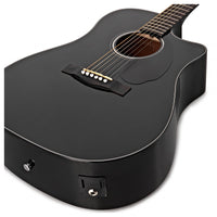 Fender CD60SCE BLK WN Guitarra Electroacústica Dreadnought Negra 10