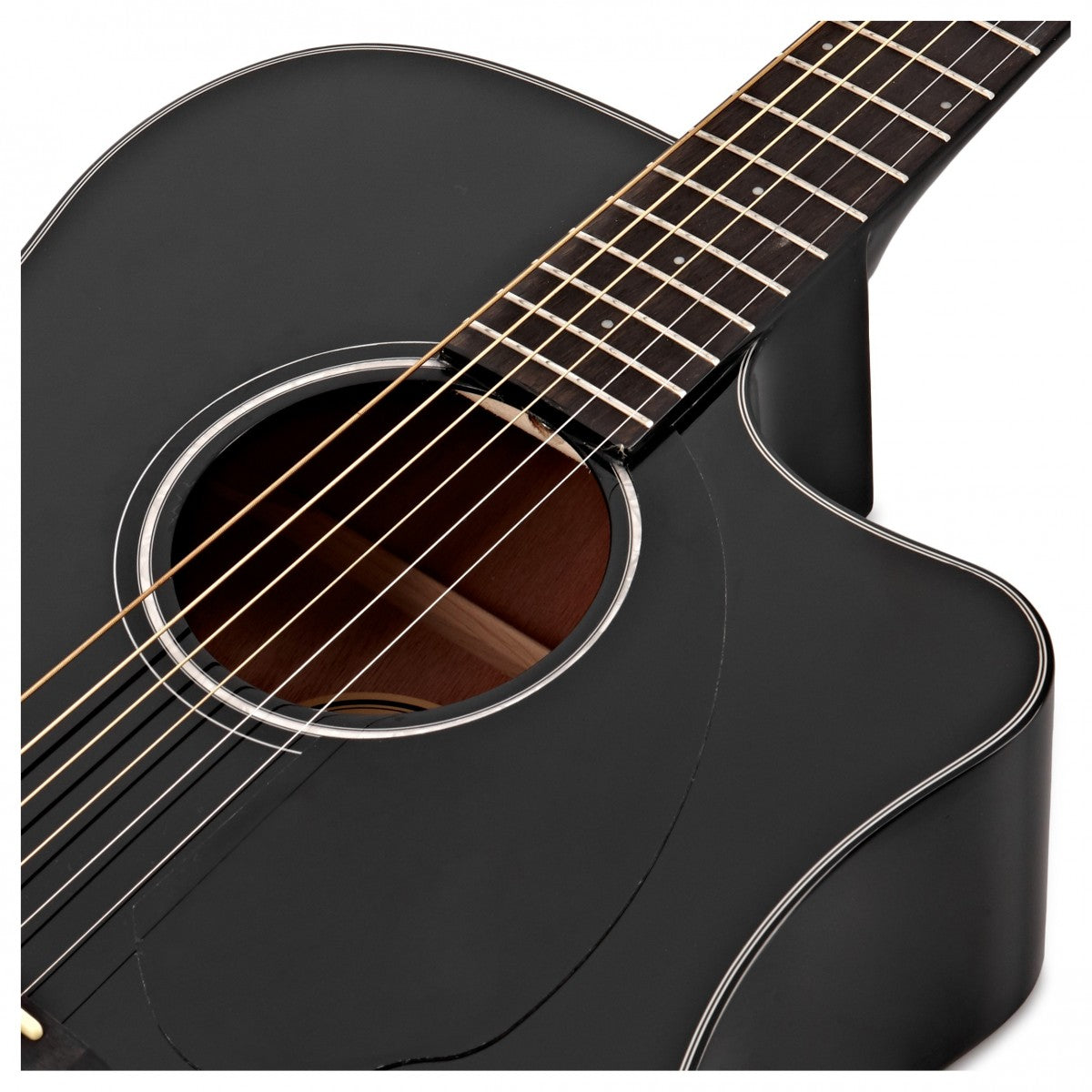 Fender CD60SCE BLK WN Guitarra Electroacústica Dreadnought Negra 11